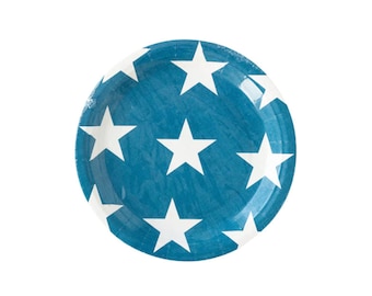 Blue Star Paper Plates