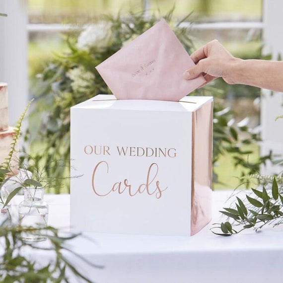 Wedding Card Box - Rose Gold Il_570xn
