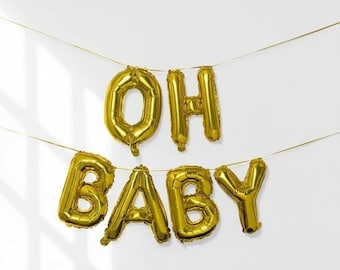 Oh Baby Balloon Banner