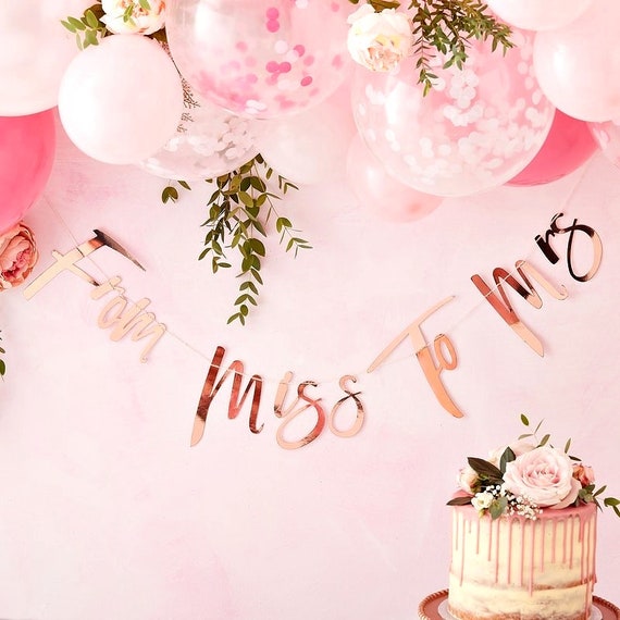 From Miss To Mrs Bridal Shower Banner Rose Gold Bachelorette Etsy