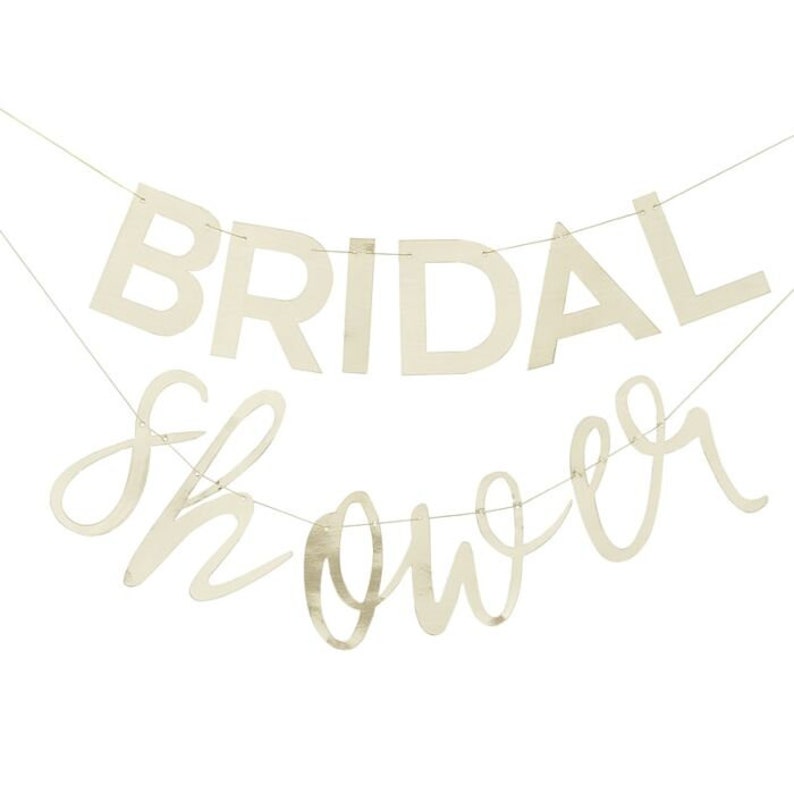 Gold Bridal Shower Banner Etsy