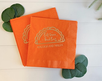 Personalized Let's Taco Bout Love, Birthday or  Other Luncheon Sized Custom Napkins