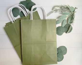 Olive Green Gift & Favor Bags