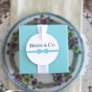 Robin&#39;s Egg Blue Favor Boxes: Bride & Co. Bridal Shower Decor