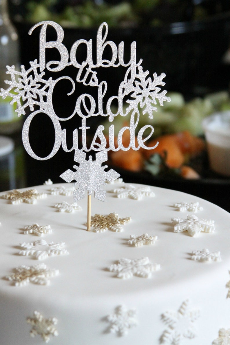 Baby It's Cold Outside Napkin Silver Foil image 4