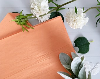 Peach Tissue Paper Sheets