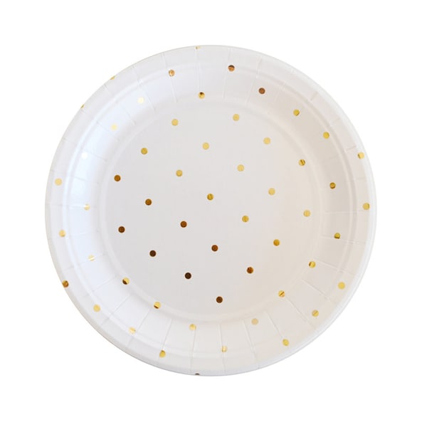 Gold Dot Cake Plates