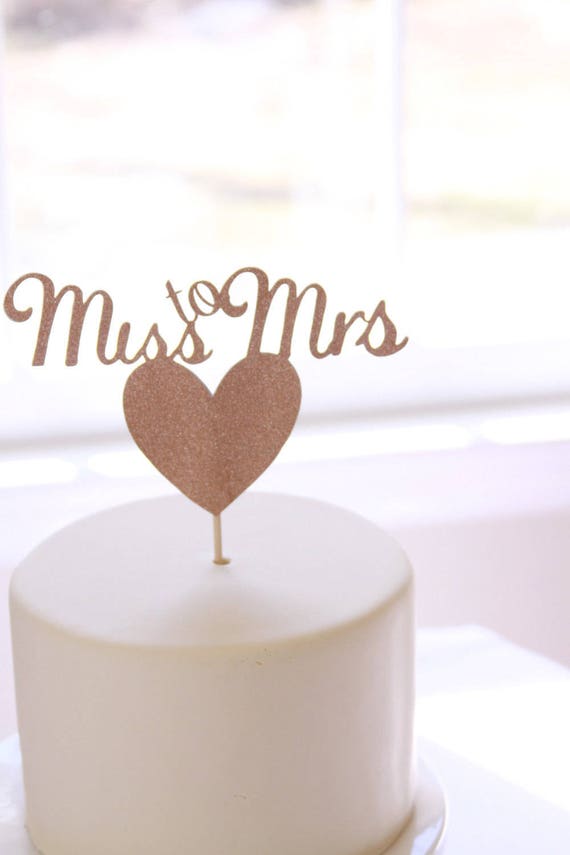 From Miss to Mrs Bridal Shower Cake Topper Il_570xn