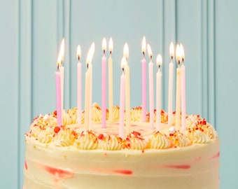 Pastel Birthday Era Candles - Tall and Skinny