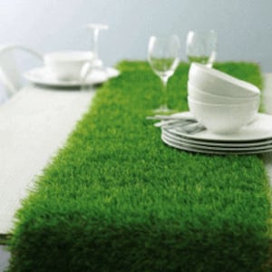 Derby Party Fake Grass Wedding Table Runner