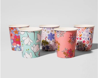 Modern Floral Tea Party Cups