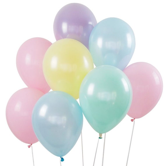 Pastel Rainbow Balloon Bouquet Il_570xn