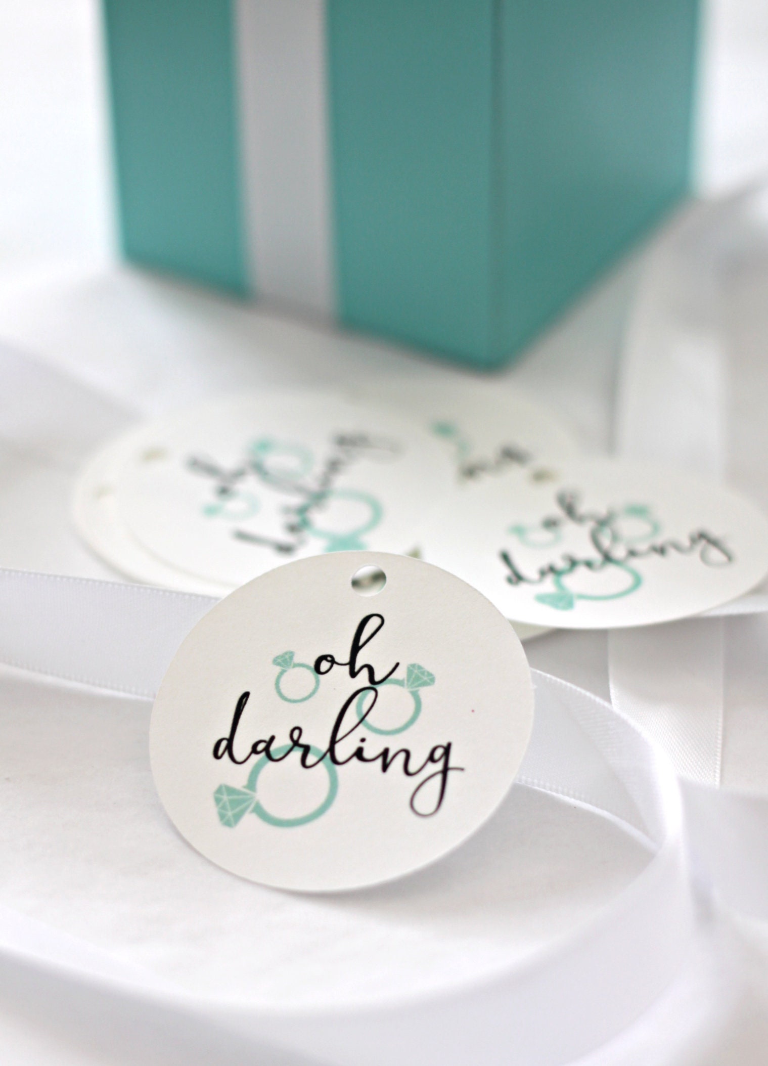 Oh Darling Engagement Party Tags | Etsy