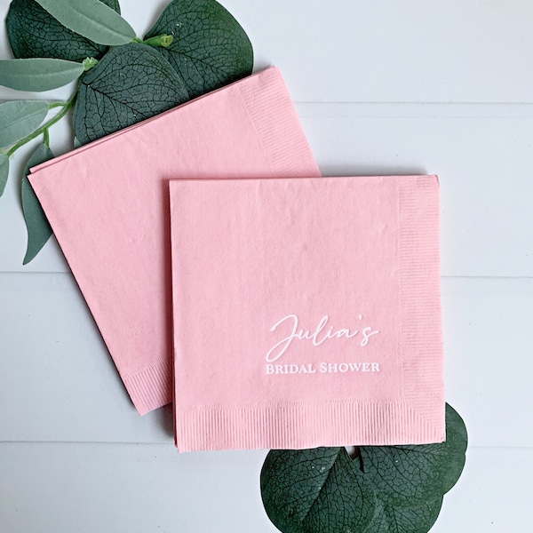 Bridal Shower Napkins Etsy