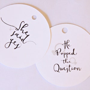 She Said Yes Bridal Shower Favor Tags image 5