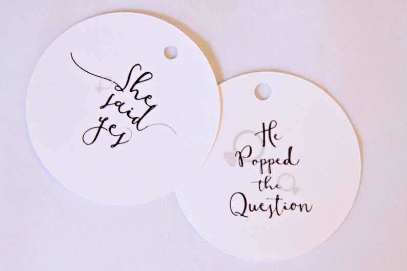 She Said Yes Bridal Shower Favor Tags image 5