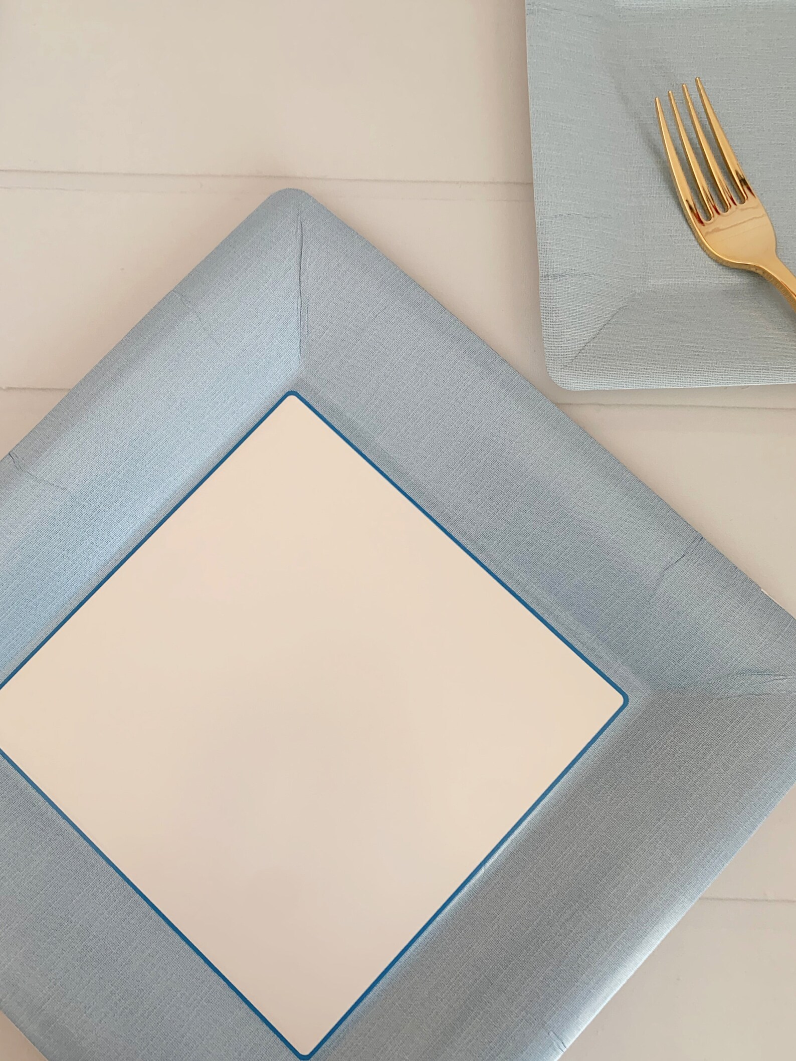 Baby Blue Dinner Plates Etsy