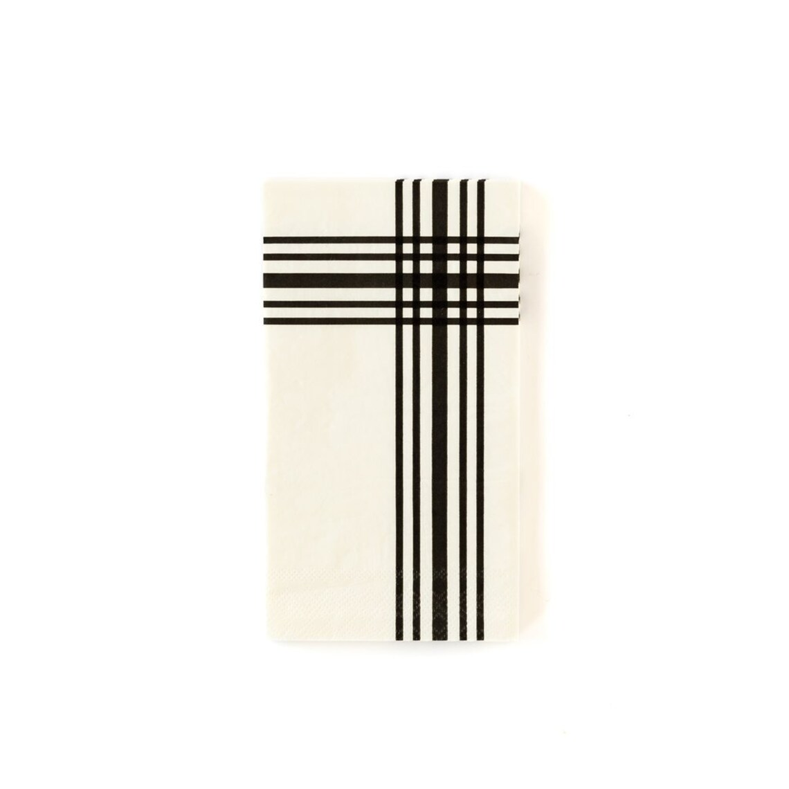 Black and Cream Plaid Napkins Dinner or Beverage Size Etsy