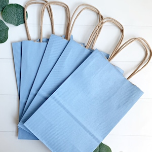 Periwinkle Blue Favor Bags: Small Gift Bags, Set of 10