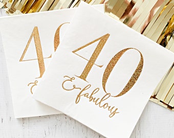 40 & Fabulous Cocktail Napkins