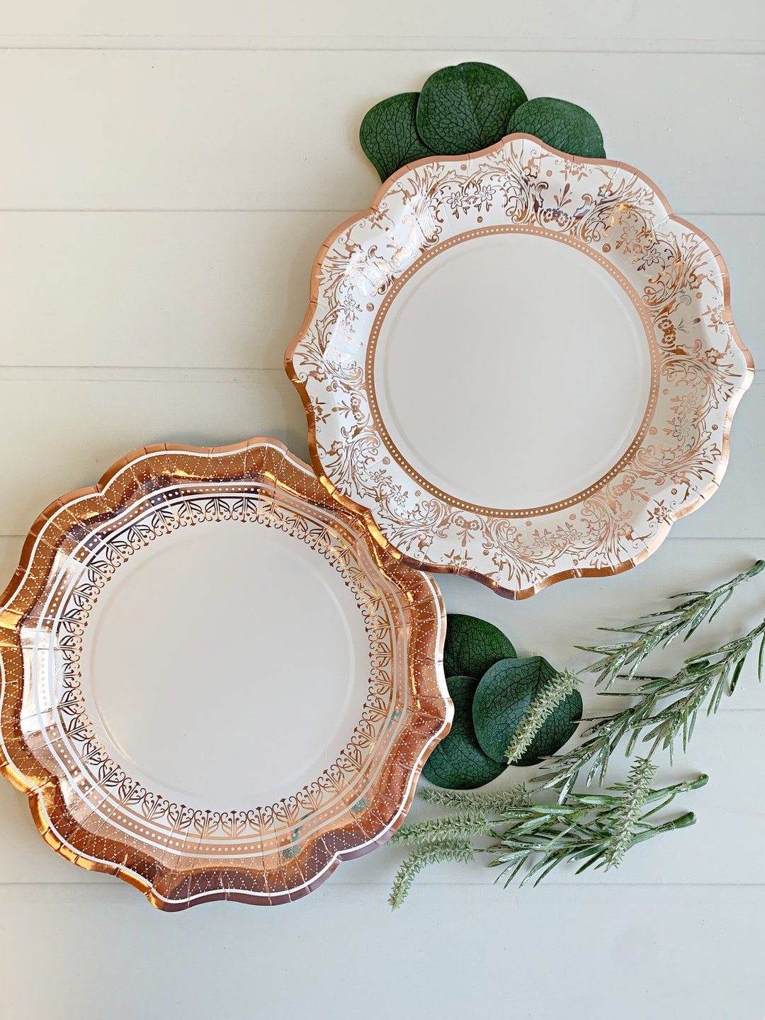 Rose Gold Paper Plates 10pc main image 0