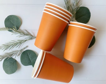 Pumpkin Orange Little Cutie Paper Cups