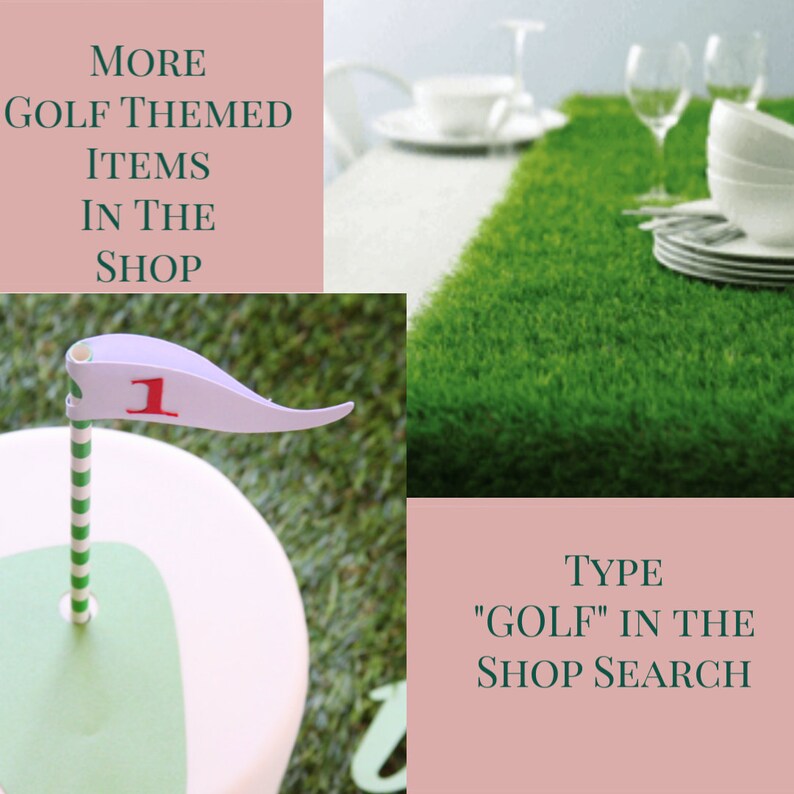 Golf Party Dessert Plates & Green Cups Etsy