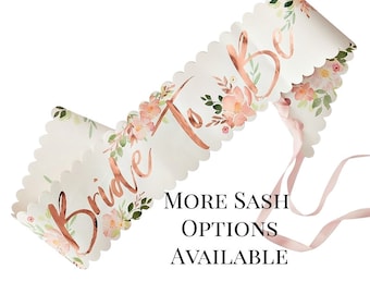 Bride to Be Sash Bridesmaid Sashes 