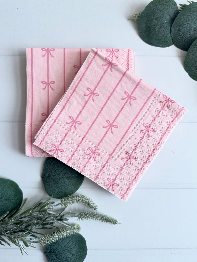 EnFete Bowties or Bows Gender Reveal Napkins - Thumbnail 2
