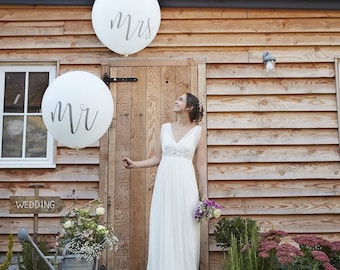 Mr and Mrs Wedding Balloons, Giant 36 Inch Round Balloons