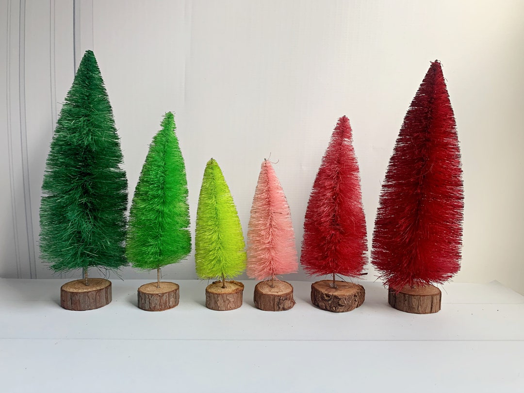 Bottle Brush Trees Pink Red Green Options - Etsy