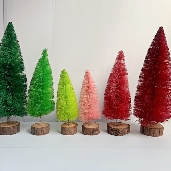 Bottle Brush Trees - Pink, Red, Green Options