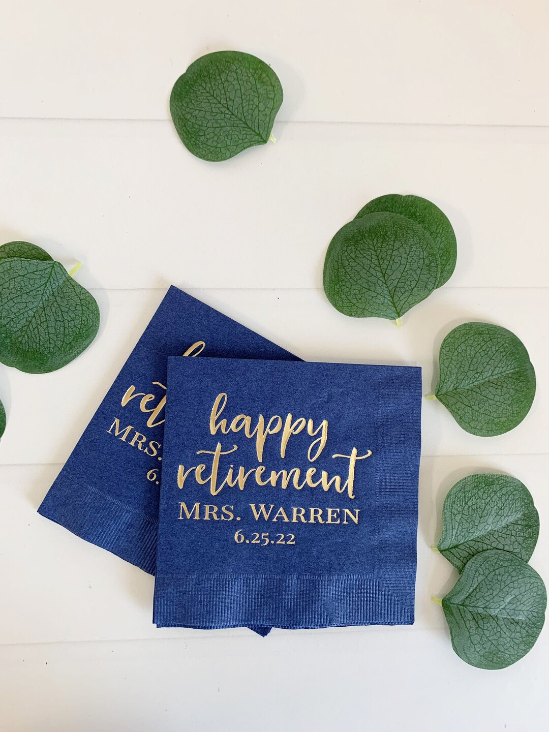 Retirement Napkins Personalized Etsy
