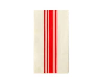 Crossings Red Stripe Set of 4 Napkins Ticking 18'' 