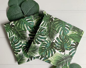 Monstera Palm Leaf Cocktail Napkins