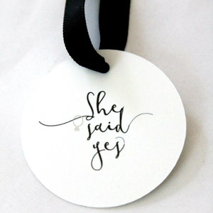 She Said Yes Bridal Shower Favor Tags image 1