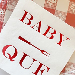 Baby Q Red and White Gingham Cupcake Flags image 6