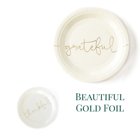 Grateful and Thankful 7 inch Dessert Plates Il_570xn