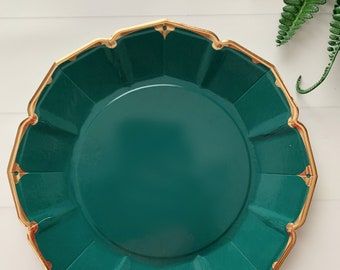 Teal Scalloped Dinner Plates