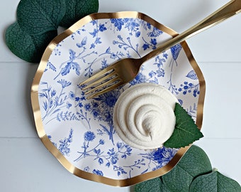 Blue Toile Dessert Bowls