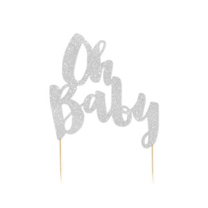 Oh Baby Silver Cake Topper image 1