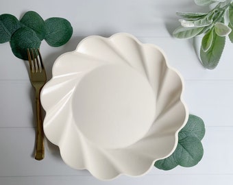 Cream Bamboo Dinner Plate - 9.5 inch