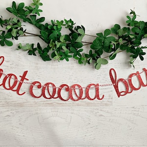 Banner de barra de chocolate caliente para fiestas y celebraciones de invierno