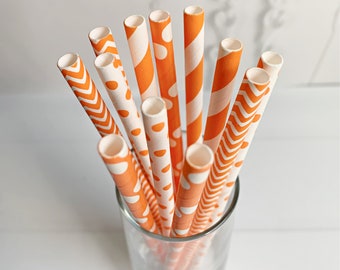 Aperol Spritz Orange Straws