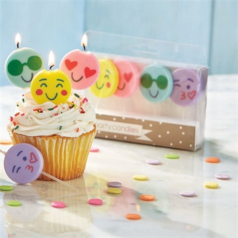 Emoji Party Candles Birthday Candles image 0