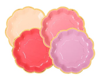 Pink, Peach, Lavender Cake & Dessert Plates