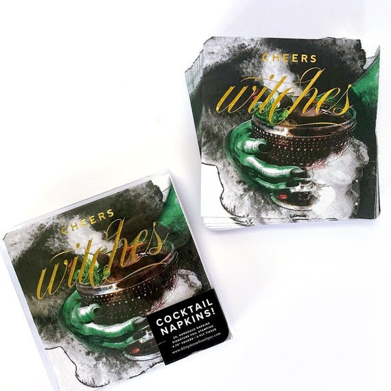 Cheers Witches Halloween Cocktail Napkins Il_570xn