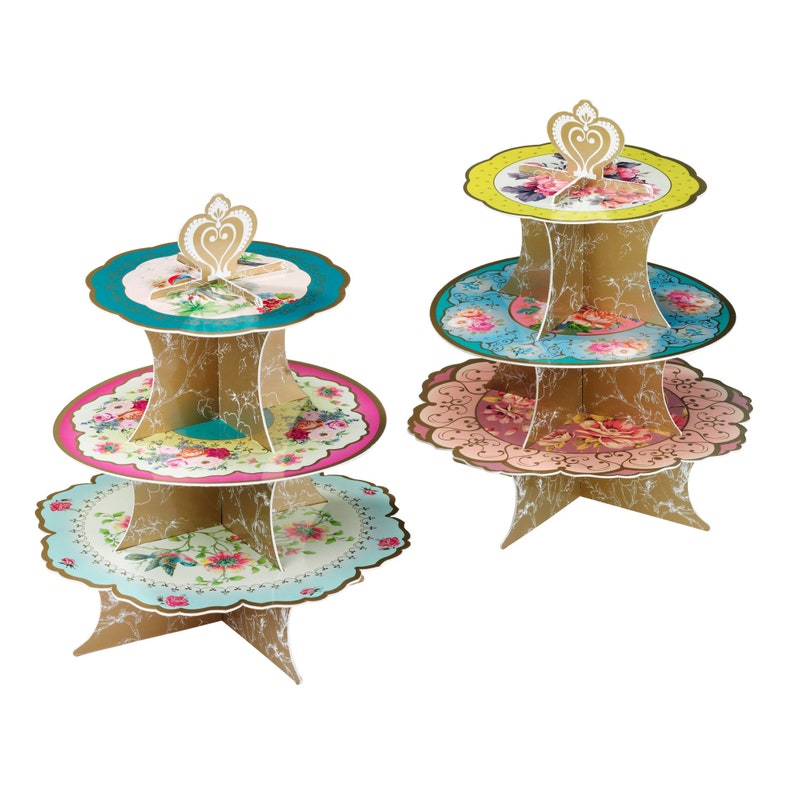 Three Tier Cake Stand Tea Party Decor Etsy