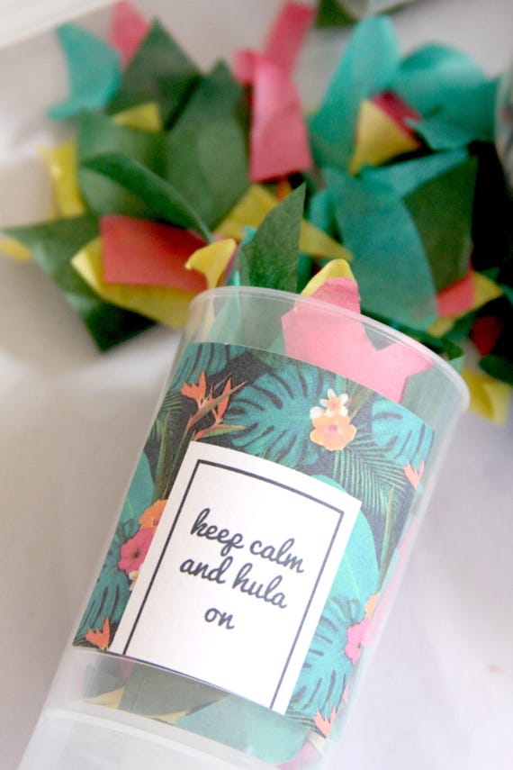 Moana Birthday Push Up Confetti Popper, Tropical Il_570xn