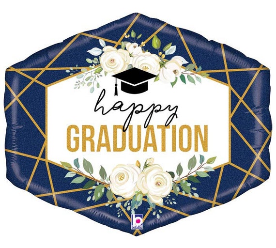 Graduation Balloon - Navy Il_570xn